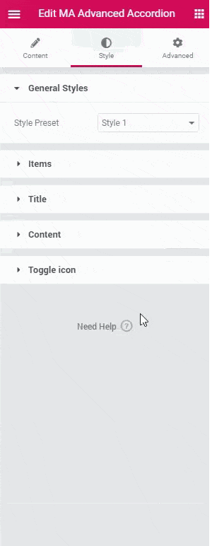 Elementor Accordion Widget 3