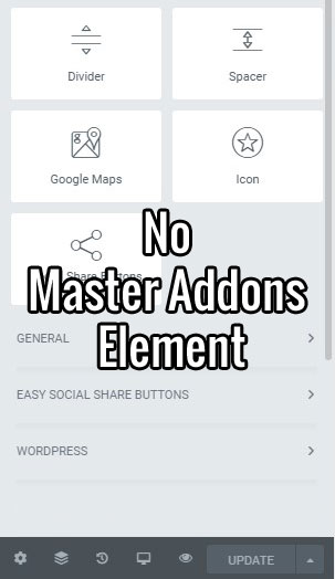 Can't see the Master Addon Element inside Elementor Page editor? 1